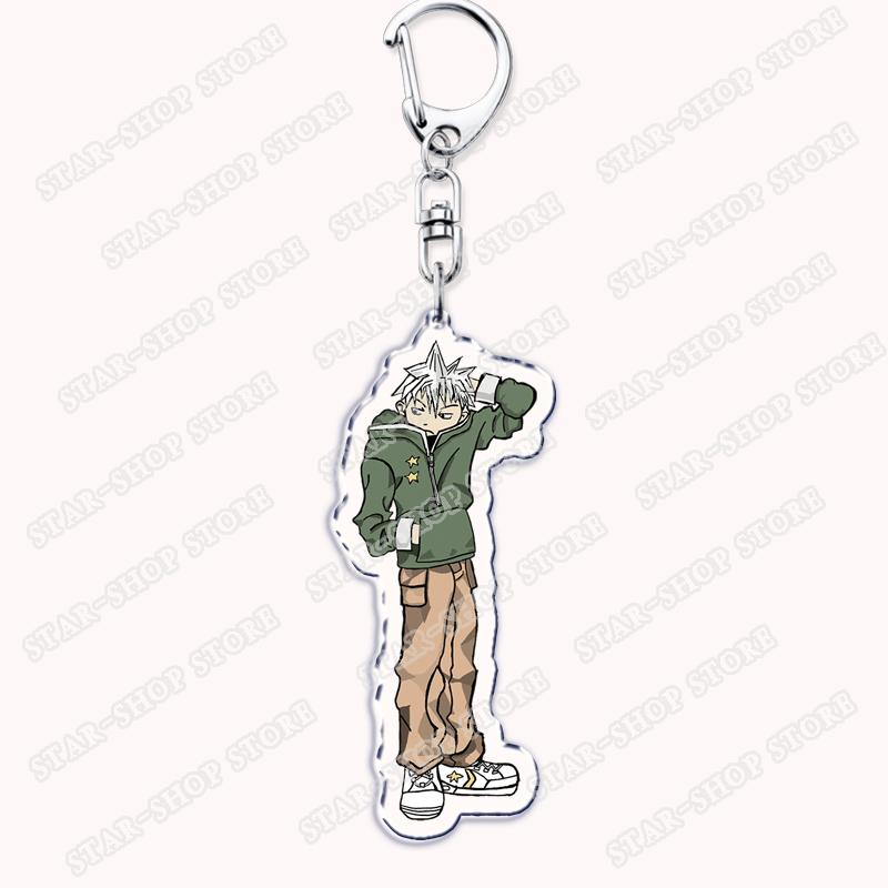 

Hot Anime Keychains for Women Accessories Bag Maka Albarn Death The Kid Manga Key Chain Fans Gifts Keyrings