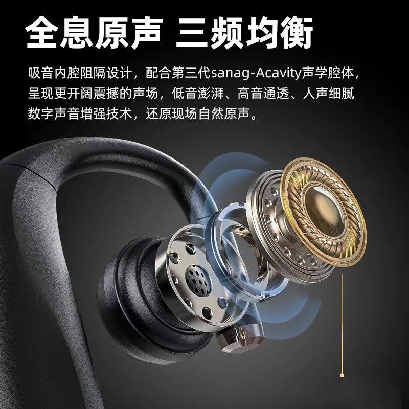 T19 New Ear-hanging Large-capacity Non-in-ear Business Left and Right Ear Wearing Bluetooth Headset Wireless Sports Universal