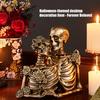 Elegant Resin Skull Decorations For Indoor Outdoor Halloween Party Centerpieces Detailed Hand Painted Artwork