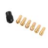 6pcs Collet Chuck Sleeves Grasp Capacity Range 1mm3.2mm with M8*0.75 Cap Fits Rotary Tools