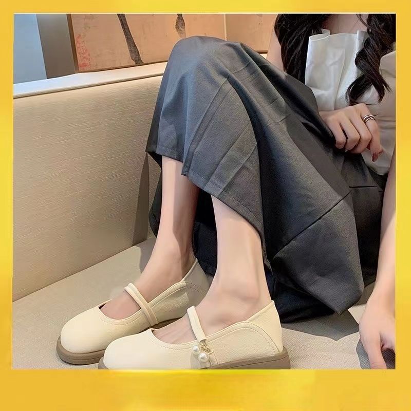 Xiaoxiangfeng Mary Jane Shoes 2025 New Flat-soled Soft-soled Grandma Shoes Super Soft Elastic Small Leather Shoes Loafers