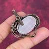 Selenite Druzy Natural Gemstone Pendant Copper Wire Wrapped Pendant Wire Jewelry