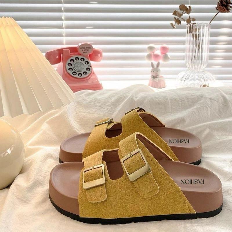 Premium Thick-soled Slippers Women's Summer Wear Versatile Beach One-word Cool Slippers