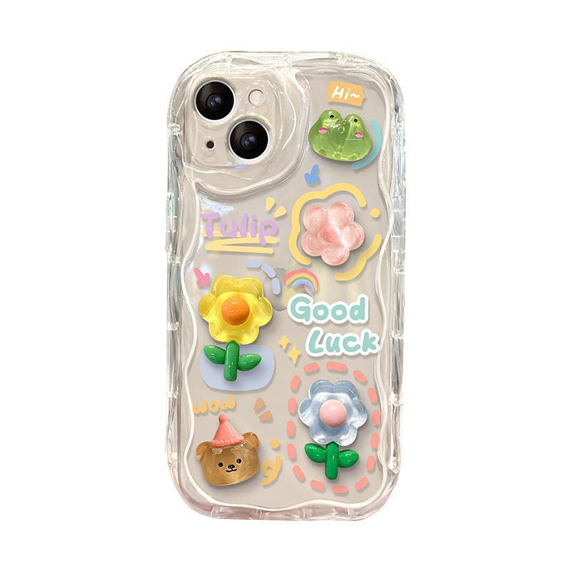 Three-dimensional Flower Chain Suitable for Xiaomi 13 Mobile Phone Case Note12/11/10 Silicone Redmi K60/40/30pro