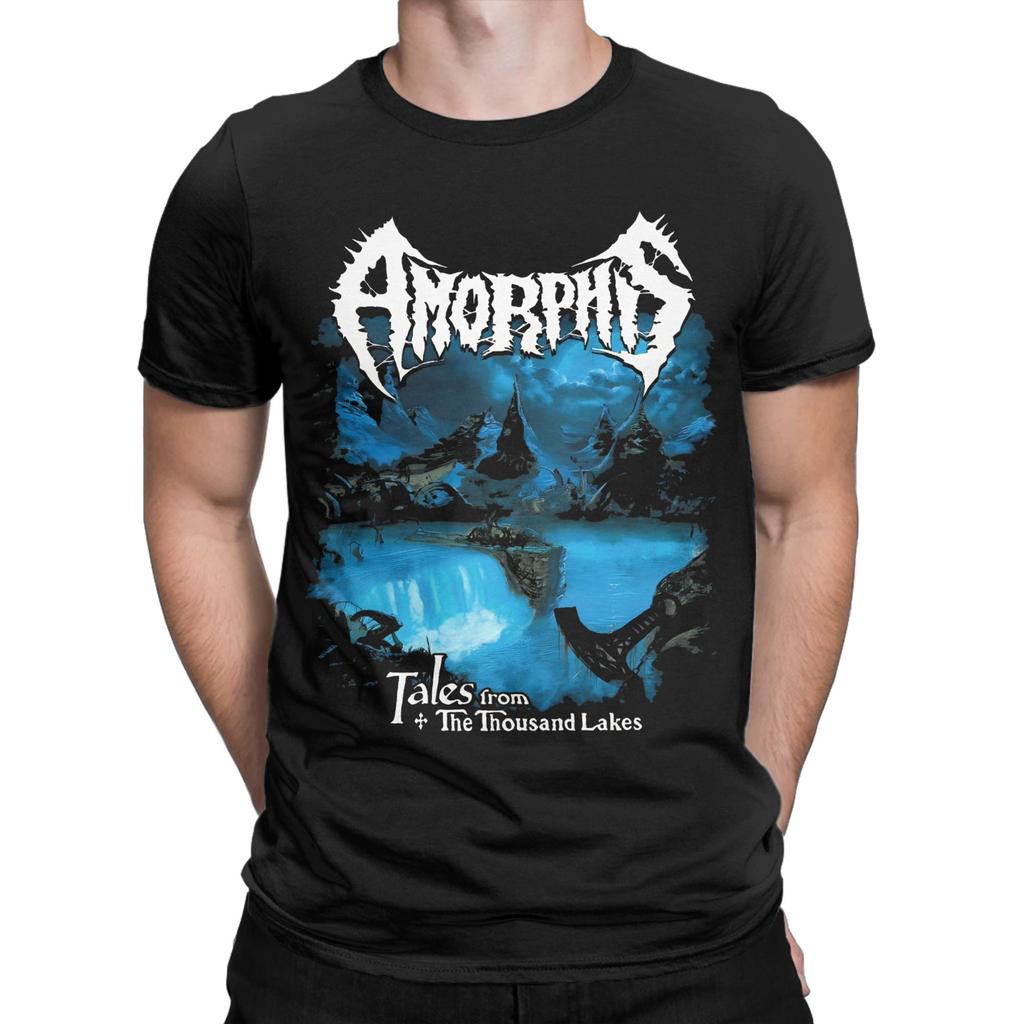 Amorphis Kaleval Rock Metal Band Apparel Unisex T Shirt Pure Cotton Tee New Arrival  T-shirt Clothing