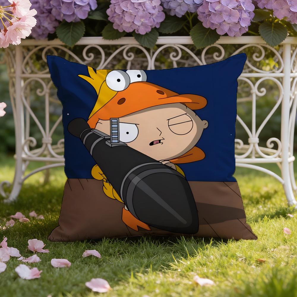 Hot Anime F-Family GuyS Cushion Cover Home & Car Dual-Scene Pillow Cover: Reversible for Premium Comfort