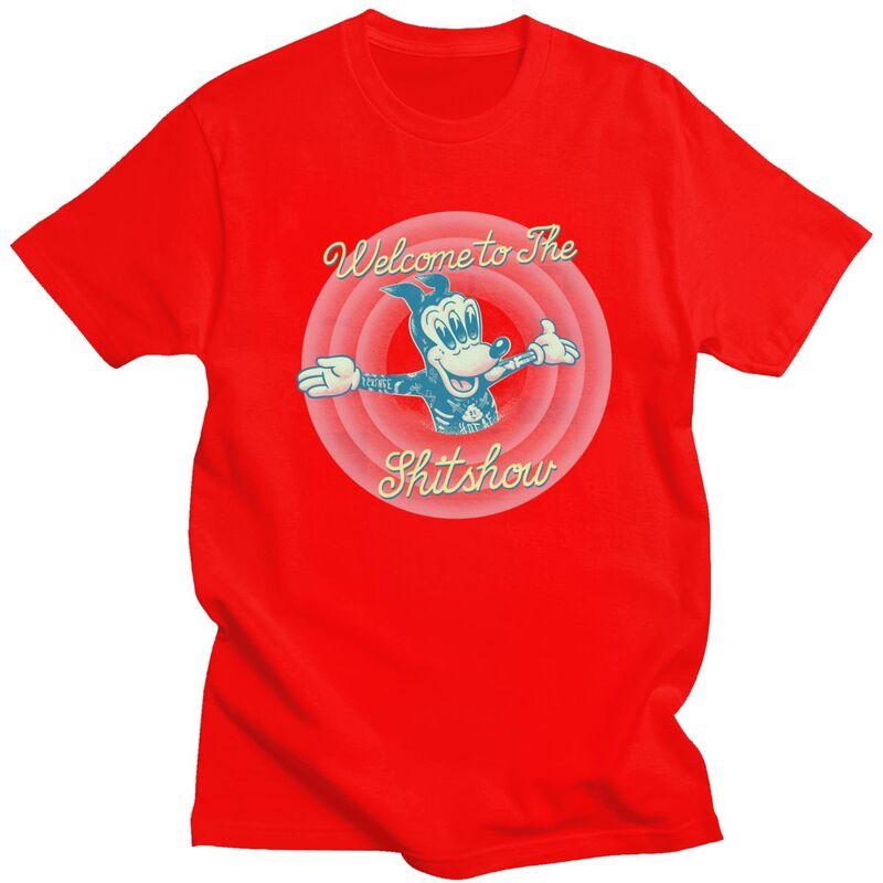 

Custom Classic Welcome To The Shitshow T Shirt Men Short Sleeve Cotton Tshirt Casual Tee Streetwear Tshirt S