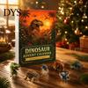 Vánoční odpočítávací kalendář pro děti 24 dní Dinosauří advent 2026, Roztomilá 2D akrylová sváteční krabička s překvapivými hračkami figurkami Kalendář, Dárky Děti,