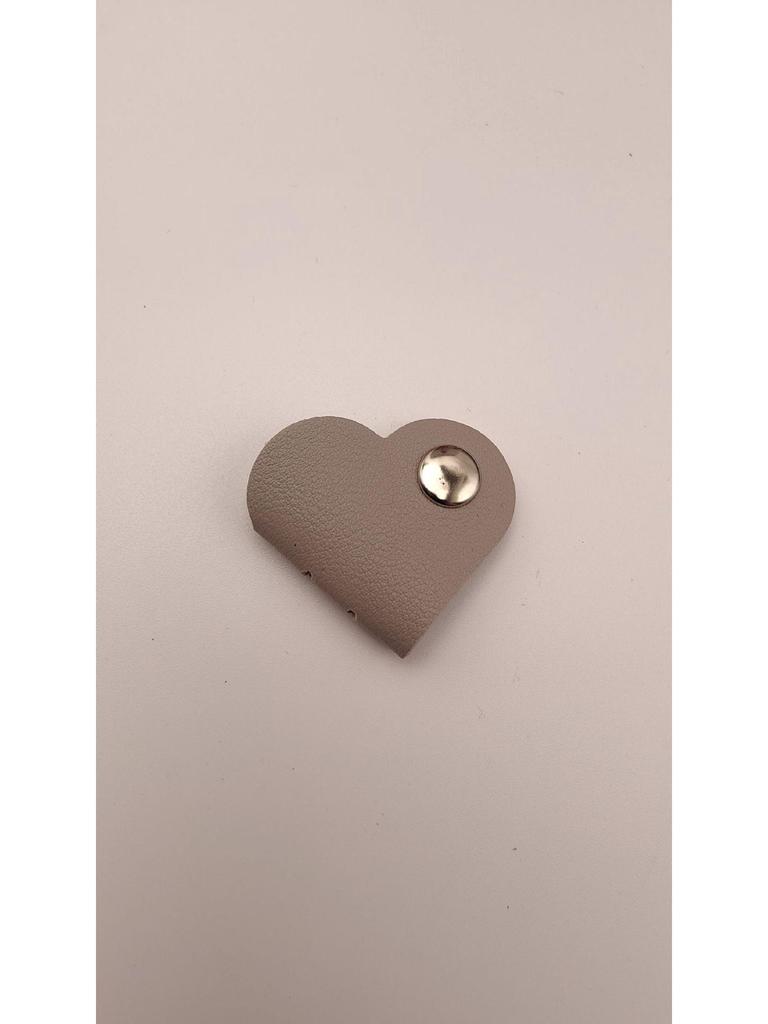 Leather Heart-shaped Cable and Earphone Organizer