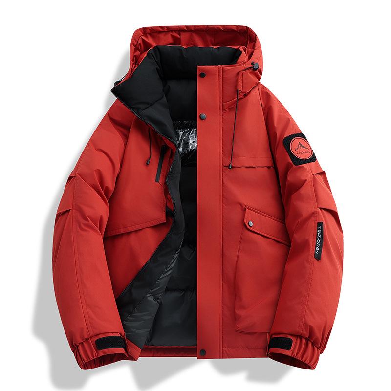 Winter Hooded Couple's Outdoor Windbreaker: Youth Casual Water & Windproof Mountaineering Jacket