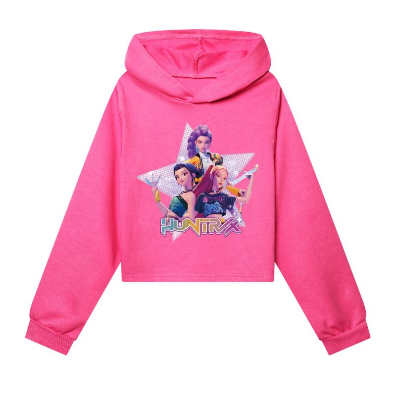 Hoodies Sweatshirts Girls Short Cartoon Print Sweatshirt Comfortable Soft Hoodie Fashion 170cm розы красного 1990₽