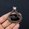 Black Solar Druzy Gemstone Pure Copper Wire Wrapped Handmade Pendant Jewelry For Gift