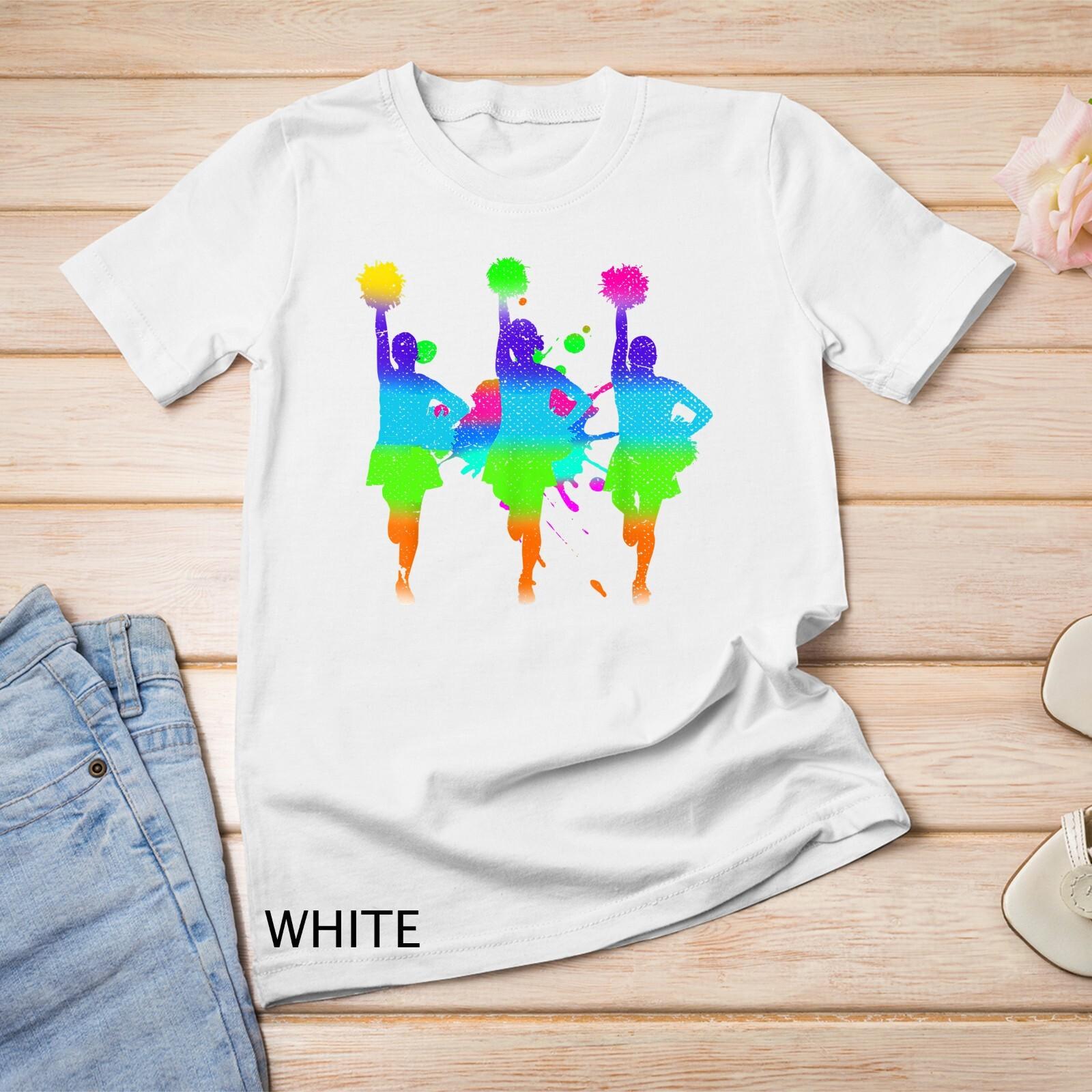 Cheering Cheer Team Cheerleading Colorful Cheerleader Unisex T-Shirt Mens Womens Tees Top 3XL