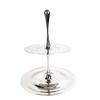 Silver Stainless Steel Double-layer Water Droplet Storage Rack Cake Plate Afternoon Tea Accessories Storage Tray Kitchen