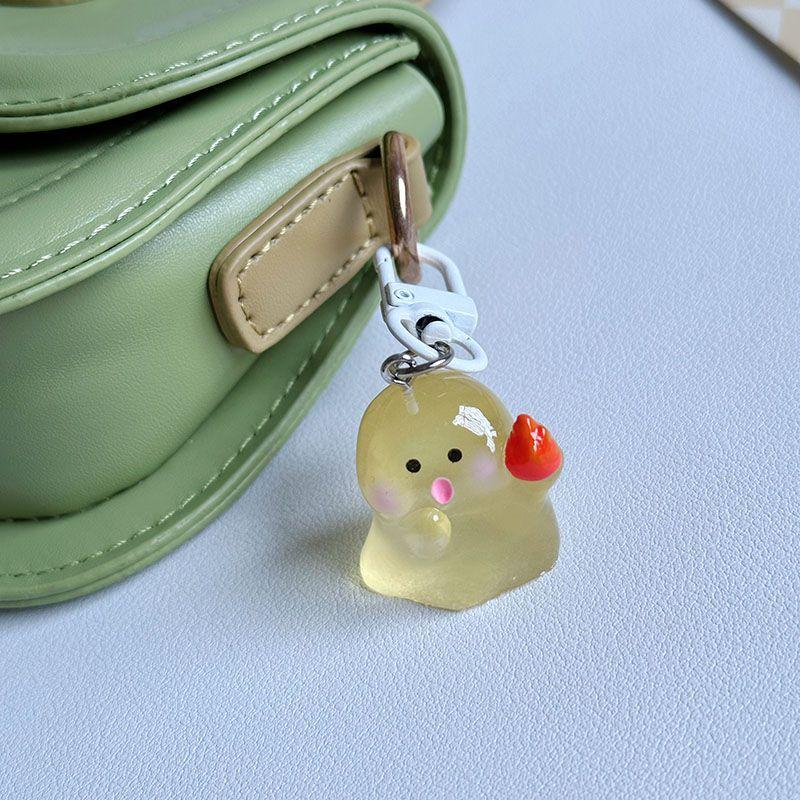 Cartoon Halloween Schlüsselanhänger Jelly Nachtlicht Geist Harz Desktop Deko Halloween Schlüsselanhänger Rucksack Requisiten Niedlich Mini Geist Geist