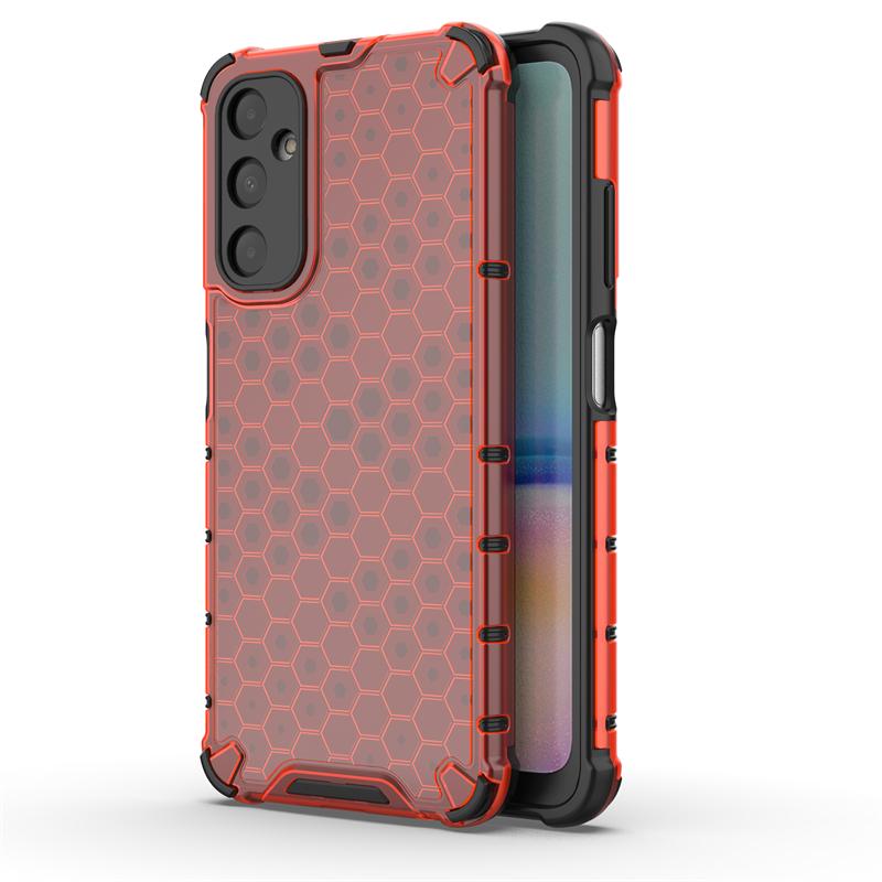 

Shockproof Transparent Case For Samsung Galaxy A05S Honeycomb Armor Case For Samsung A05S Case Cover For Samsung A05S 6.7 inch For Samsung A05S(4G) красный