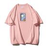 Shellsuning Oversized bavlněná trička s grafikou Muži Léto Měkké Trička s krátkým rukávem Dámská Móda Univerzální pulovry Dámské