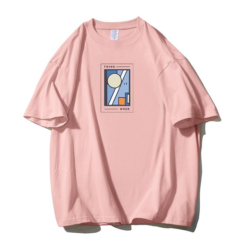 Shellsuning Oversized bavlněná trička s grafikou Muži Léto Měkké Trička s krátkým rukávem Dámská Móda Univerzální pulovry Dámské