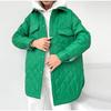 Abrigo Largo Acolchado de Algodón con Solapa para Mujer - 2023 Otoño/Invierno Chaqueta Gruesa y Cálida