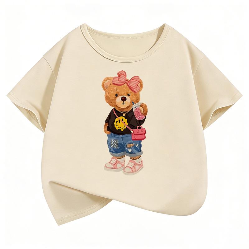 Graphic 2026 Y2k Hip Hop Bear Funny T Shirts Kids Children's T-shirt Short Sleeve Boys Girls Summer Spring Casual Top Tee Shirt