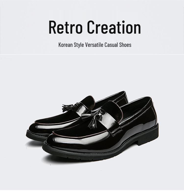 Ανδρικά Loafers με Φούντες Extra Μεγάλα: Παπούτσια Οδήγησης Slip-on από Λουστρίνι, Μεγέθη 38-48.