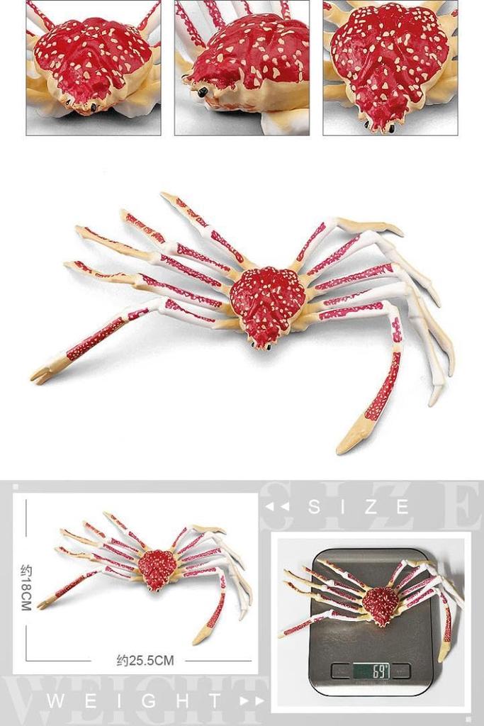 Nekogamiyama King Crab & Spider Crab Set of 2 Sea Creatures, Crustaceans, Crab, Fish Figurines, Models, Miniatures, Ornaments, Decorative Ornaments,