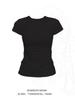 Damen Slim Fit Rundhals Kurzarm T-Shirt - Sommer 2026 Vielseitiges Basic Top