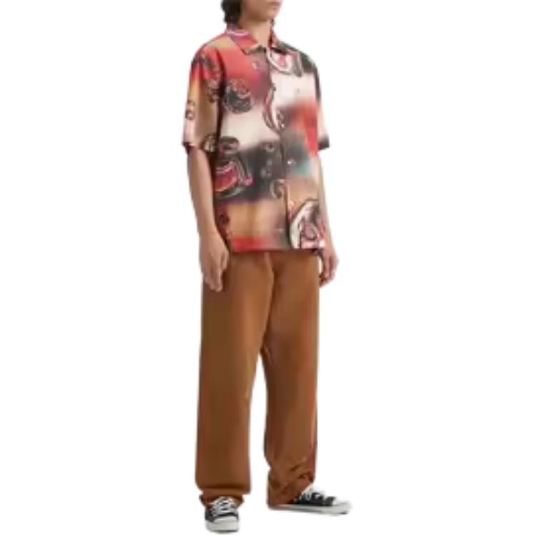 Carhartt WIP Short Sleeve Realistic Logo Pattern American Shirt Men shirts CHXSRI035155P