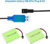 2-Pack USB Charging Cables with SM-2P Connector | 250mAh Output for 6V Ni-MH Batteries | Ideal for RC Cars, Model Toys, RC Helicopters – Blue