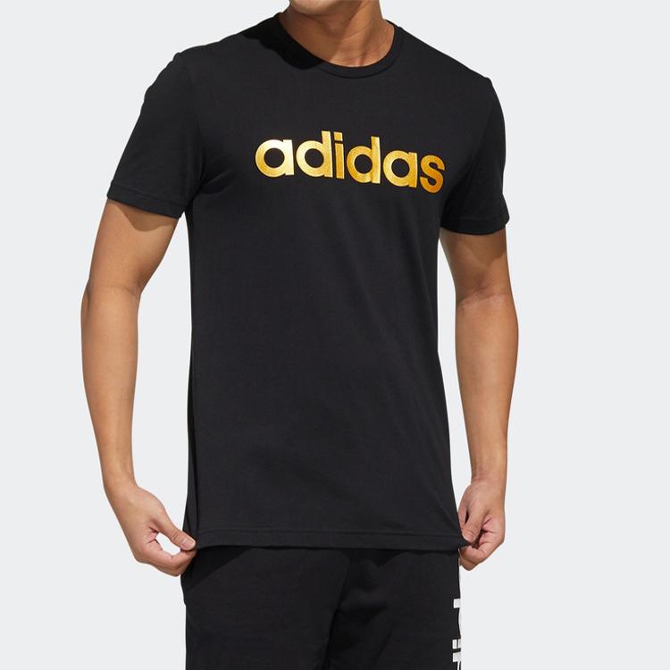 Adidas Neo T Shirts Men's Black Crew Neck Moderate Straight Fit FP7441