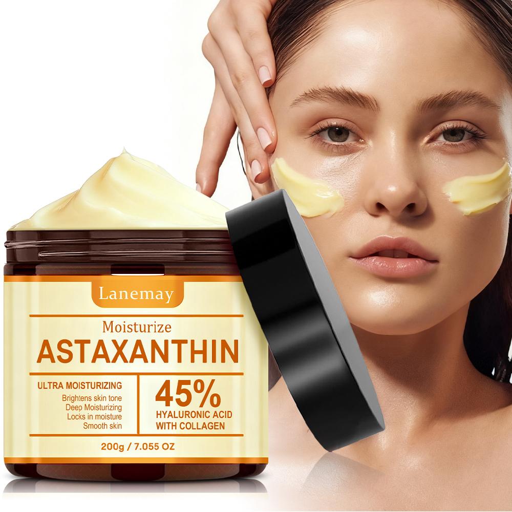 

Astaxanthin Face Cream-Moisturizing And Brightening The Skin-Soothes And Repair Damaged Skin-Reduce Free Radical Damage-200g