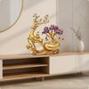 Deer Figurine Toned Statue Auspicious Feng Shui Tree for Homeowners, Art Collectors, Living