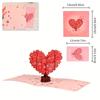 Romantic Cherry Blossom 3D Pop-Up Greeting Card Paper Art, Love Heart Giving Tree for Mother's Day, Wedding, Valentine's Gift