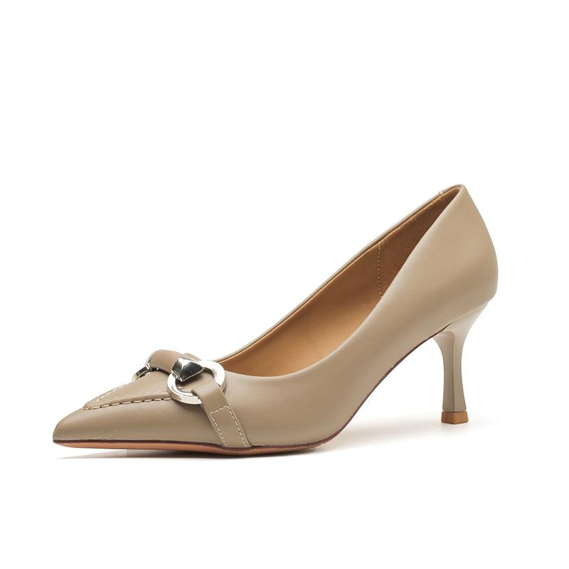 French Design Single Shoes Women's Niche Spring and Summer 2025 New Thin Heels Light Mouth Fashion Versatile Commuter High Heels