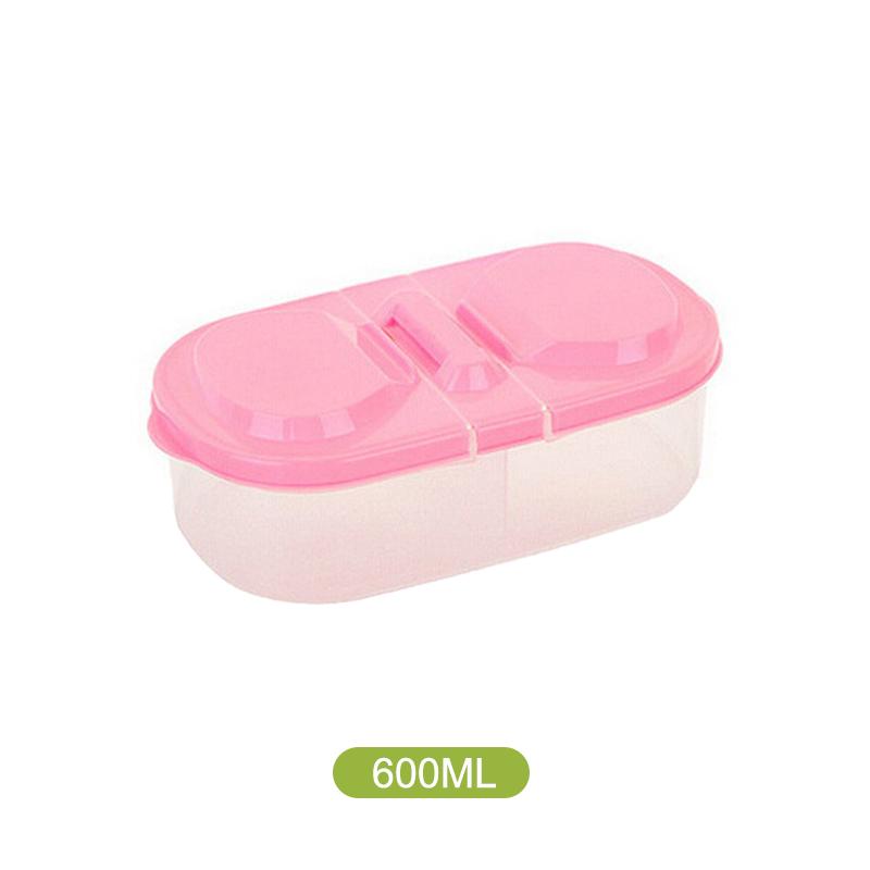 Double Compartment Covered Kitchen Food Grain Sealed Tank Multifunctional Kitchen Refrigerator Plastic Storage Fresh Box