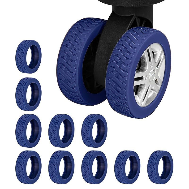 

[Set of 10] caster cover suitcase tire cover carry case wheel cover Fall prevention wheel protection noise reduction Diameter 5cm gray (blue,