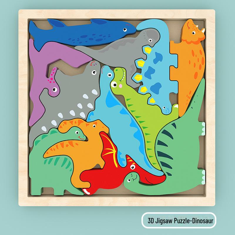 

Детская творческая обучающая деревянная 3D-головоломка «Тетрис» с животными, строительные блоки, игрушка