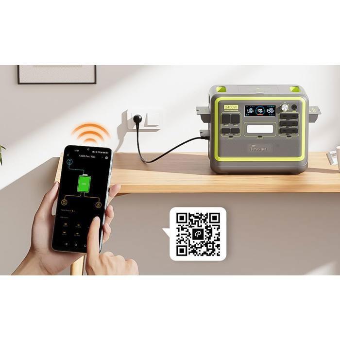 Générateur Solaire Électrique - FOSSIBOT - F2400 - 2048Wh - 2400W - Portable et Résistant IP68
