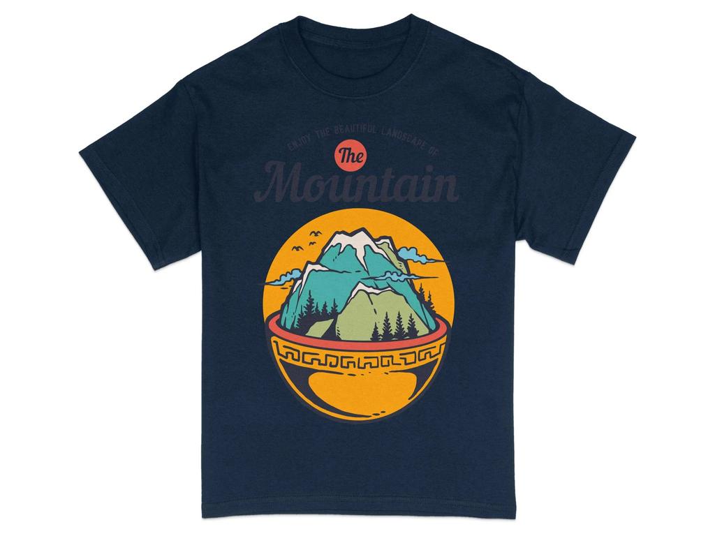 Outdoor Adventure T-Shirt Mountain Landscape Graphic Tee Nature Hiking Shirt Vintage Inspired Camping Apparel Men Clothing