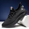 Men's Shoes for Summer New Men's Breathable Thin Mesh Shoes Korean Lazy Shoes Men's Hollow Flying Woven Sports Running Shoes