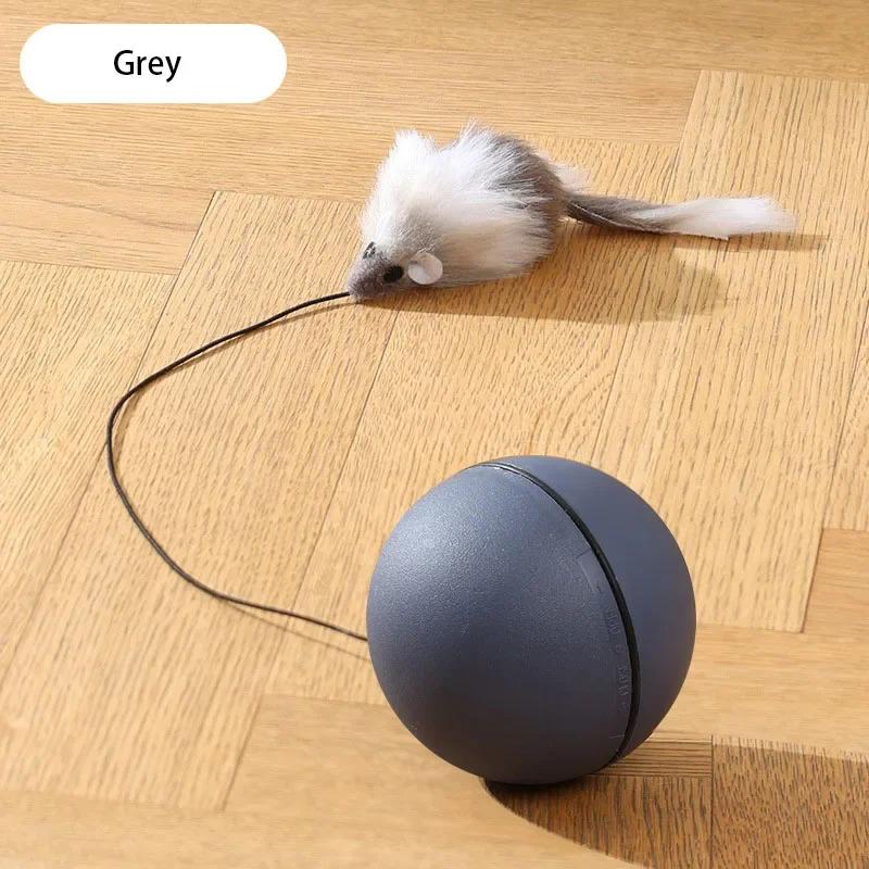 Katzenspielzeug Maus Teaser Ball Lustiges Bewegliches Spielzeug für Haustier Katze Hund Elektrischer Teaser Ball Automatische Intelligente Rollende Kugel
