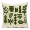 Decorative Throw Pillows Case Color Plant Flower Trees Polyester Sofa Cushion Cover For Living Room Capa De Almofadas