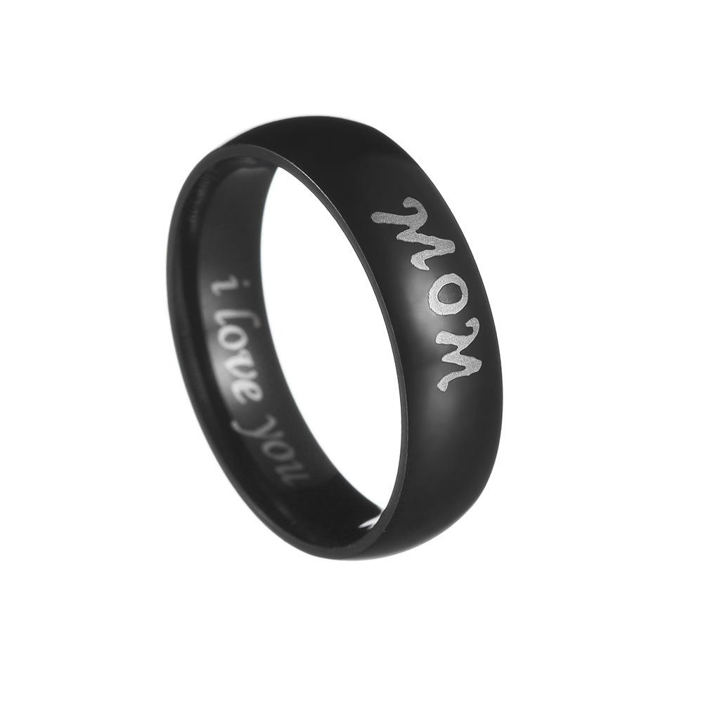 1PC Stainless Steel Family Ring Fashion Warm Member  Christmas Gift Idea for Women Girls