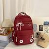 Schoolbag new collegiate style bow backpack, Korean style INS high-value candy color, large-capacity backpack for middle and high school students