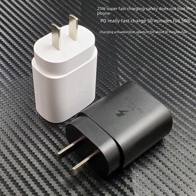 25 W PD-Schnellladegerät für Samsung Note10 und S20 – Typ-C-Schnittstelle EP-TA800, entspricht den US- und EU-Vorschriften.