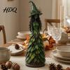 Halloween Witch Figurines Autumn Figurine Statue Fall Tabletop Decor Shelf Decoration Vintage Sitter for Mantel Fireplace Tiered Tray Gothic