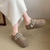 Fashion Shoes Female 2025 Brand Closed Toe Women's Slippers Fashion Belt Buckle Casual Outdoor Retro Best Seller Flat Slippers Zapatos