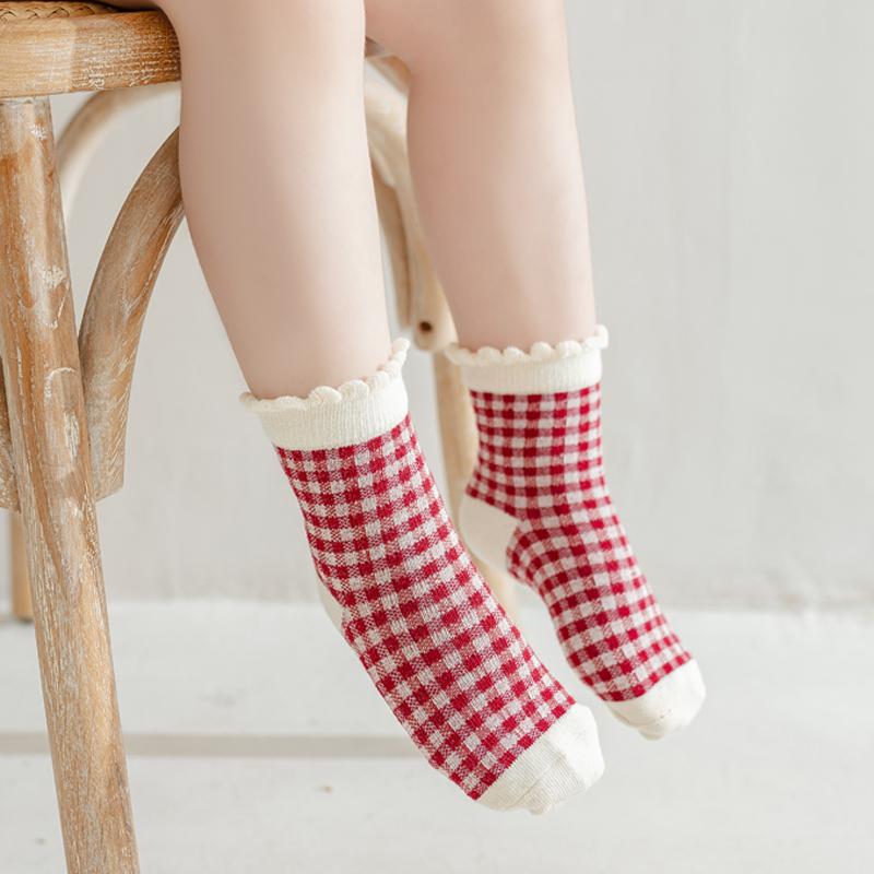 5 Paare/Lot Socken Mädchen Reine Baumwolle Frühling und Herbst Kinder Mid Cap Mädchen Baby Prinzessin Damen Socken 2-6 Jahre
