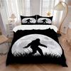 Moonlit Bigfoot Silhouette Print 3Pcs Bedding Setduvet Cover With 2 Bedropillowcase Home Birthday Gift