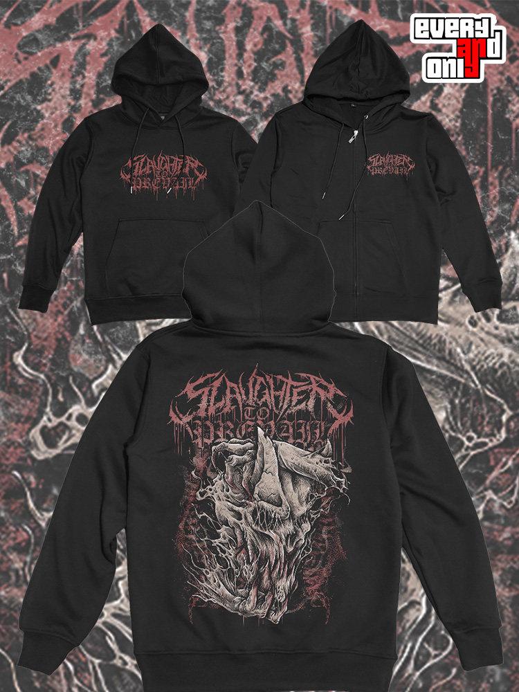 SLAUGHTER TO PREVAIL Bluzy z kapturem z motywem zespołu Męskie Damskie Polarowe Ciepłe Bluzy z nadrukiem Horroru Modne Luźne Bluzy z kapturem Damskie Męskie Bluzy z kapturem